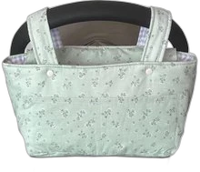 Luiertas voor je kinderwagen, buggy organizer van 100% katoen.